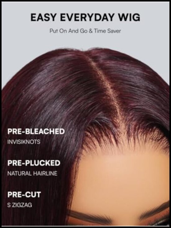 HD Lace Body Wave Bob Wig Human Hair, Pre Cut Pre Plucked Wear and Go